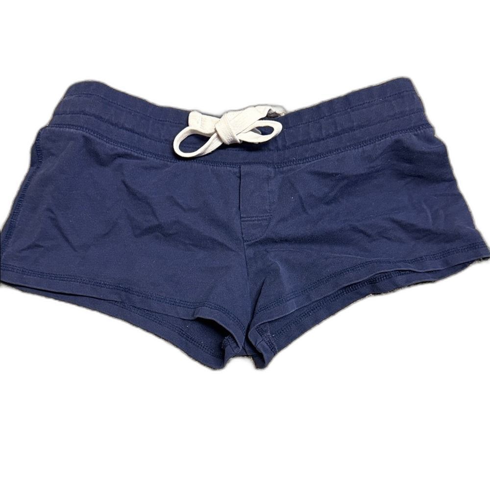Xhilaration Navy Athletic Shorts with White Tie